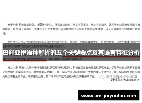 巴舒亚伊语种解析的五个关键要点及其语言特征分析 巴舒亚伊语种解析的五个关键要点及其语言特征分析